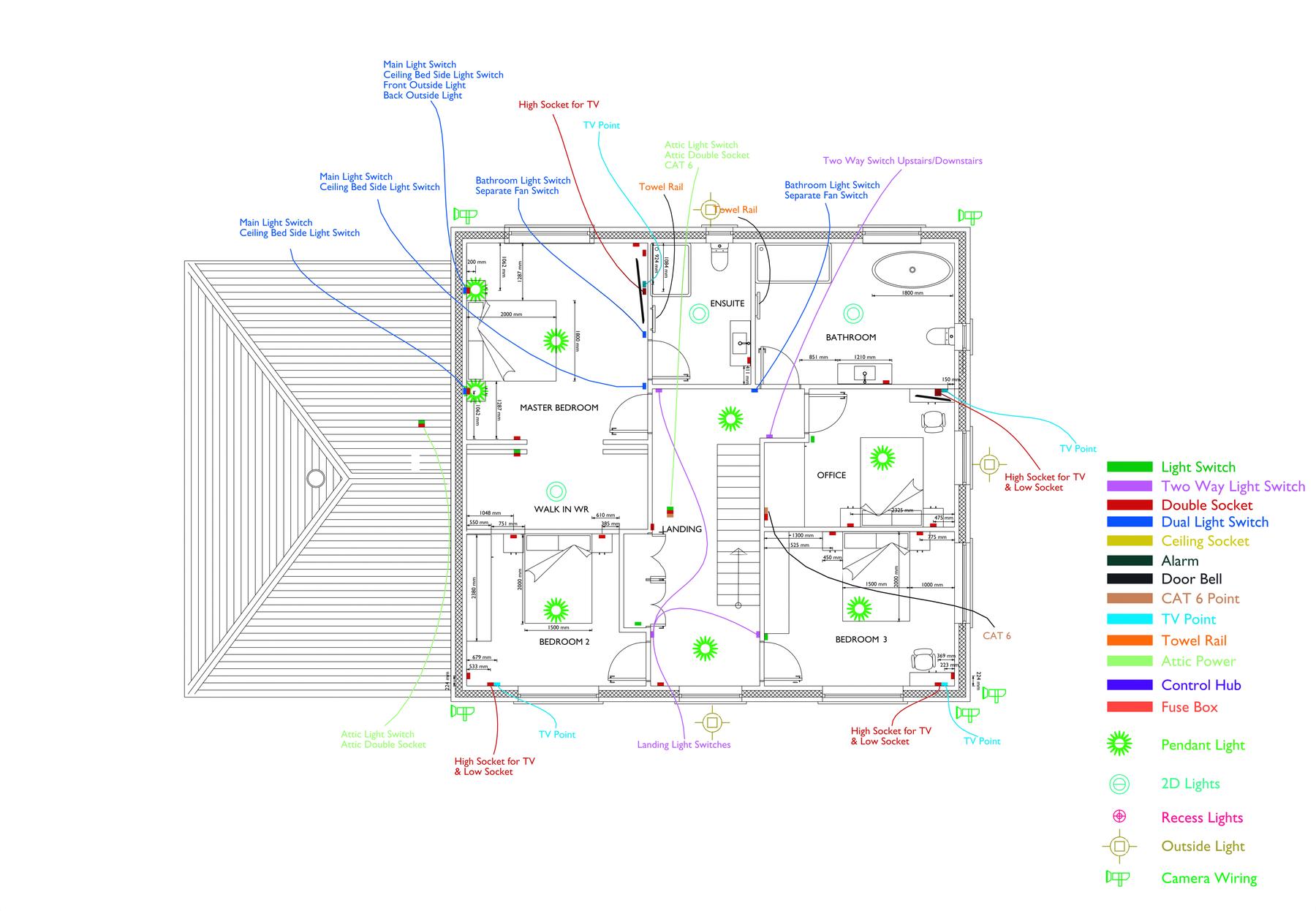 First floor electrical CAD plan