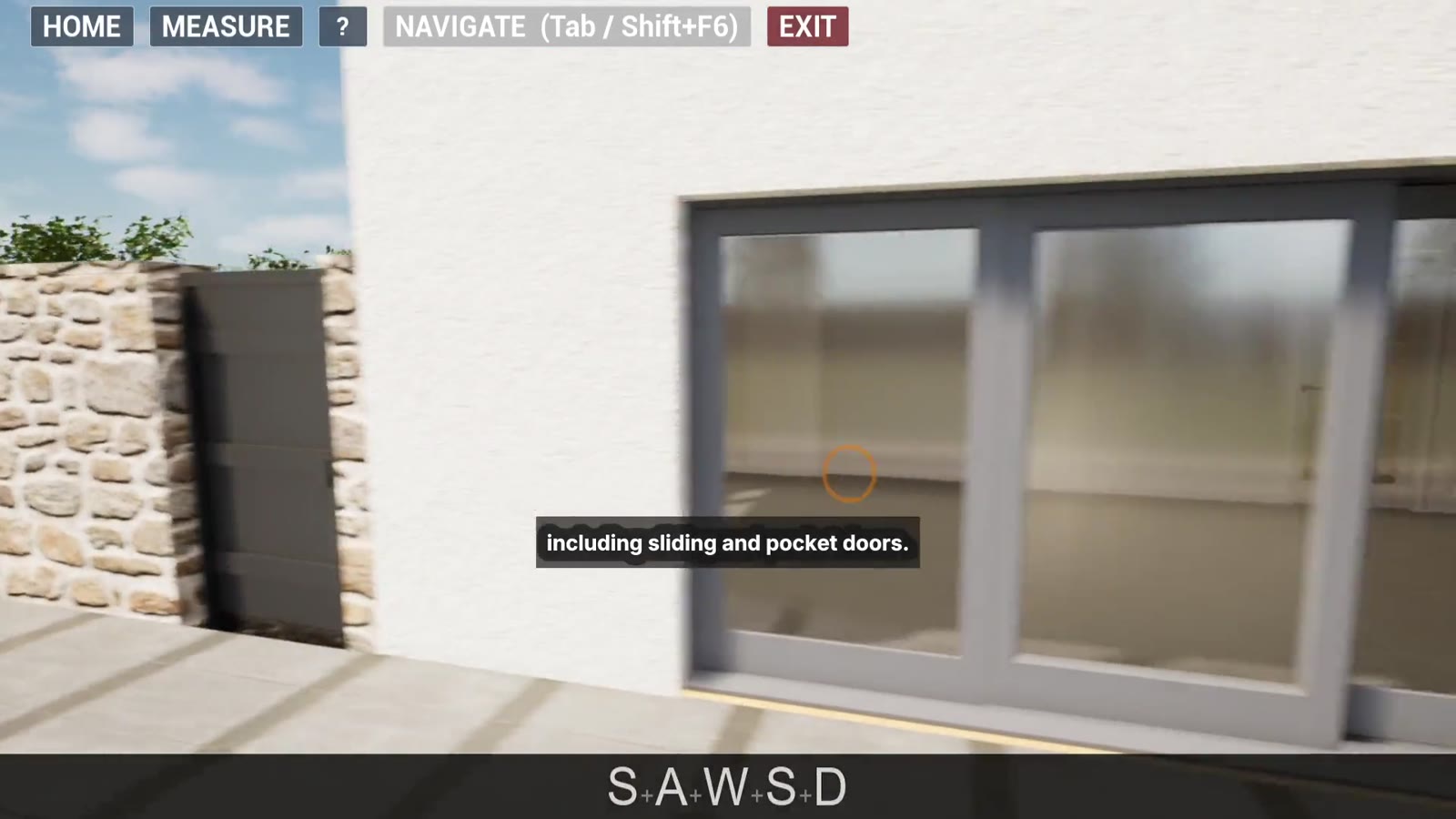 Walking the ground floor in navigate mode